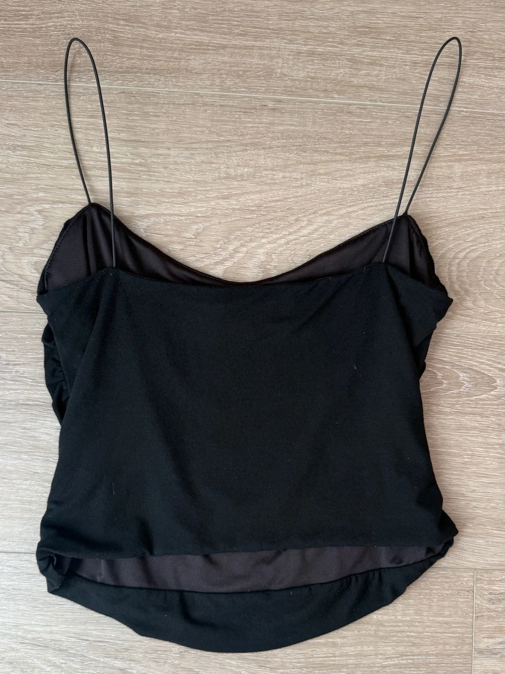 Olivaceous | Ruched Camisole Top | Black | S